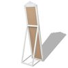 vidaXL Free-standing Mirror White Wood, glass, engineered wood
