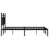 vidaXL Bed Frame Black Steel King Size Bed Frame Rectangular