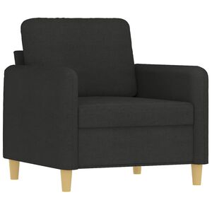 vidaXL Sofa Chair Black Fabric (100% polyester), metal, textilene Single