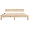 vidaXL Bed Frame Natural 70.87 x 78.74 in Solid Pine Wood