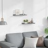 vidaXL Frame Ledge Shelf Set of 2 Gray MDF Small Wall mounting