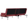vidaXL Sofa Bed Wine Red