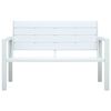 vidaXL Garden Bench White HDPE and Steel 47.2 in Durable Garden Bench