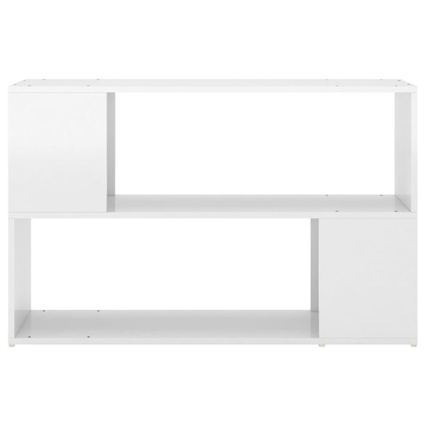 vidaXL Book Cabinet High gloss white Engineered wood Medium Book Cabinet