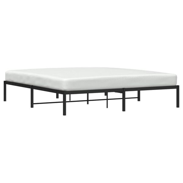 vidaXL Metal Bed Frame without Mattress Black 72"x83.9"