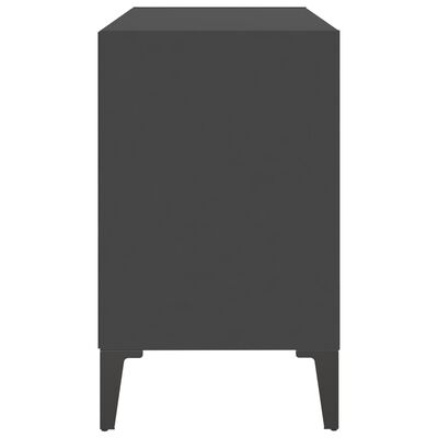 vidaXL TV Cabinet with Metal Legs Gray 27.4"x11.8"x19.7"
