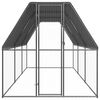 vidaXL Chicken Cage Silver and Grey Galvanized Steel and Polyethylene