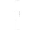 vidaXL Telescopic Tarp Pole with Length of 40.2 - 102.4 " Aluminum