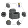 vidaXL Massage Recliner Chair Dark Gray