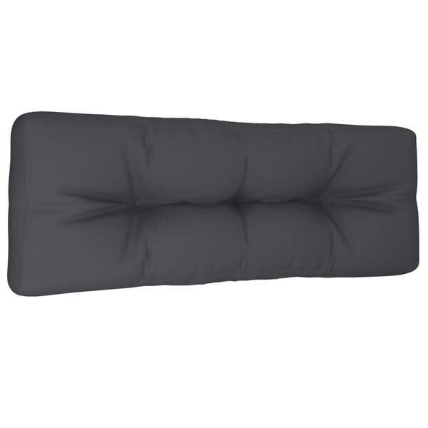 vidaXL Pallet Cushion Anthracite Polyester 47.2x15.7x4.7 in