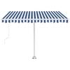 vidaXL Retractable Awning Blue and White