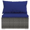 vidaXL Garden Lounge Set Grey, Dark Blue