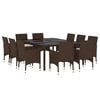 vidaXL Garden Dining Set Brown and cream white
