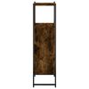 vidaXL Bathroom Cabinet Smoked Oak Engineered Wood, Powder-Coated Steel