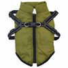 vidaXL Dog Coat Army green Polyester 2XL Adjustable Armrests