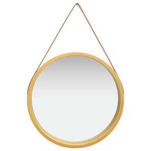 vidaXL Wall Mirror Gold and brown