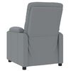 vidaXL Recliner Chair Light Gray 100% Polyester Fabric, Wood, and Metal