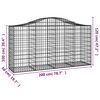 vidaXL Gabion Basket Set of 14 Silver Galvanized iron Large Durable