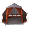vidaXL Family Tipi Tent Folding Grey and Orange 404 x 370 x 270 cm
