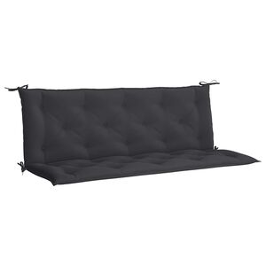 vidaXL Garden Bench Cushion Set of 2 Black Oxford fabric (100% polyester)