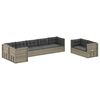 vidaXL Garden Lounge Set Grey PE Rattan Modular Garden Lounge Set