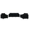 vidaXL Sofa Set Black 100% polyester, metal, textilene, plywood
