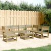 vidaXL Garden Lounge Set Natural wood Treated Pine Wood 7-Piece Set
