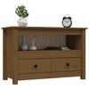 vidaXL TV Cabinet Honey brown Solid pine wood, metal medium TV Cabinet
