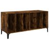 vidaXL Record Cabinet Smoked Oak Engineered Wood, Metal Medium