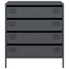 vidaXL Sideboard Anthracite Cold-rolled steel 26.8 in x 15.4 in x 28.9 in
