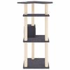 vidaXL Cat Tree Dark Gray Engineered wood, plush, sisal Medium Durable