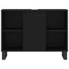 vidaXL Bathroom Furniture Set Black Engineered wood, iron Compact