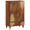 vidaXL Highboard Brown 23.62 x 12.99 x 39.37 in Solid Mango Wood