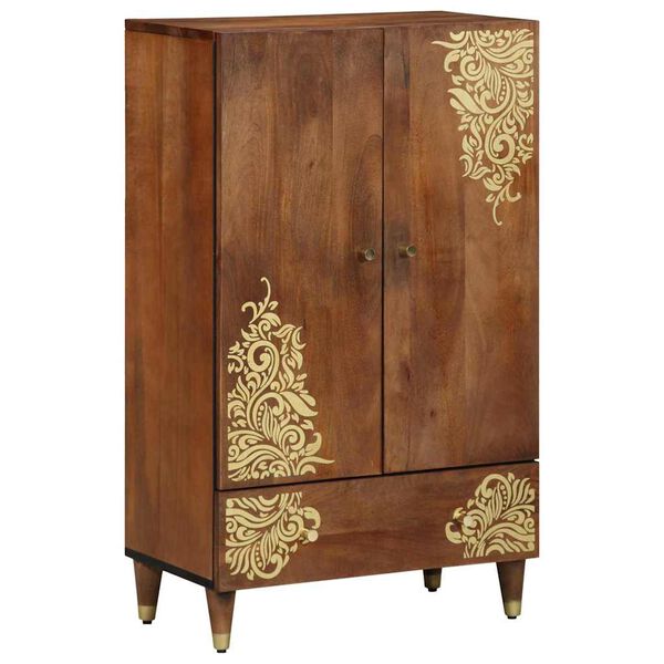 vidaXL Highboard Brown 23.62 x 12.99 x 39.37 in Solid Mango Wood