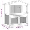 vidaXL Rabbit Hutch Brown Solid pine wood, Powder-coated iron wire, Plywood