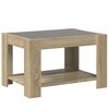vidaXL Coffee Table Sonoma oak Engineered wood, Glass Medium