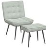 vidaXL Relaxing Chair With Footstool Light Grey