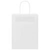 vidaXL Paper Bags 250 pcs with Handles White 21x11x28 cm