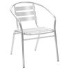 vidaXL Stackable Chair Set of 2 Silver Aluminum Standard Stackable