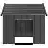 vidaXL Dog House Anthracite Galvanized steel Medium Durable
