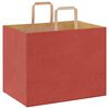 vidaXL Paper Bags 50 pcs with Handles Red 32x22x24 cm