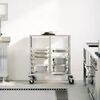 vidaXL Tray Trolley with 12 GN Containers 29.5x21.7x34.3" Stainless Steel