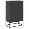 vidaXL Highboard Black Cold-rolled Steel Tall Rectangular Modern