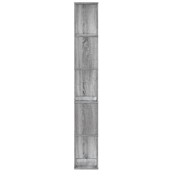 vidaXL Bookcase Grey sonoma Engineered wood Medium Bookcase