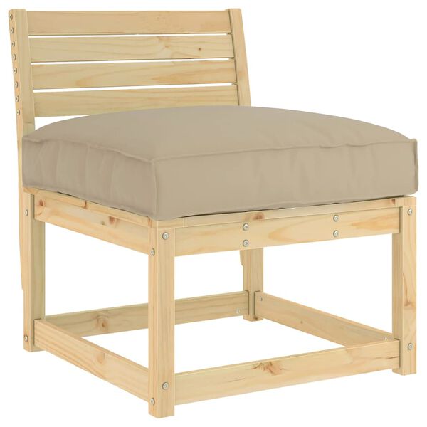 vidaXL Cushion Taupe 27.56 x 27.56 x 4.72 in Oxford Fabric