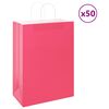 vidaXL Paper Bags 50 pcs with Handles Pink 32x17x44 cm