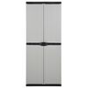 vidaXL Garden Cabinet Grey and Black PVC and PP (Polypropylene) Medium