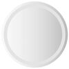 vidaXL LED Bathroom Mirror Glass 19.7 in diameter Modern Round Vanity