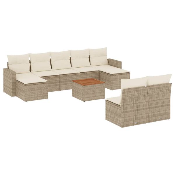 vidaXL Garden Sofa Set Beige