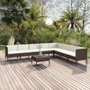vidaXL Garden Lounge Set Brown, Cream White